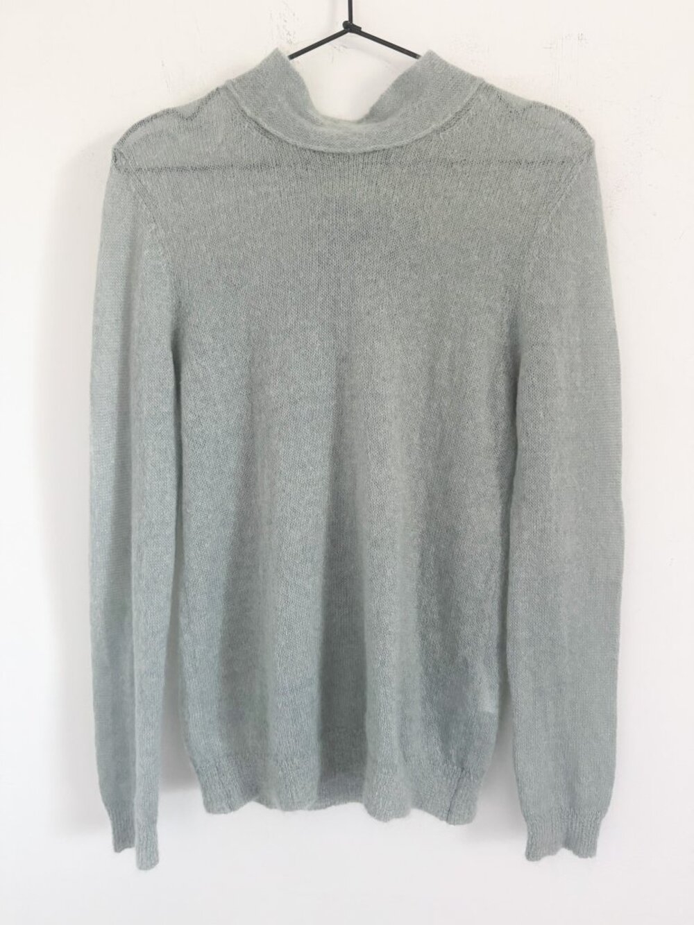 Red Valentino Gray Tie Neck Mohair Sweater‎ M